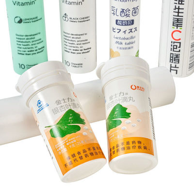 Vc Effervescent Tablet Tube and Vitamin C Bottle with Desiccant Cap in PP Plastic