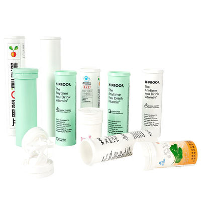 kopen Kleurrijke Twist Lock Cover Effervescent Tablet Tube voor Vitamin C Candy Medicine Packaging online vervaardiging