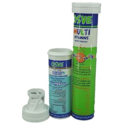 PP Plastic Spring Cover Capsule Storage Tubes for Vitamin C Effervescent Tablets