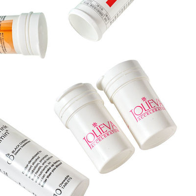 2024 Design White Effervescent Tablets Tube Cleaning Empty Plastic Bottles with Cap