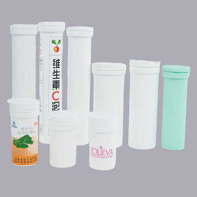 kopen Op maat gemaakte flesje spetterende tabletten met desiccant flip cover en droog offset print online vervaardiging