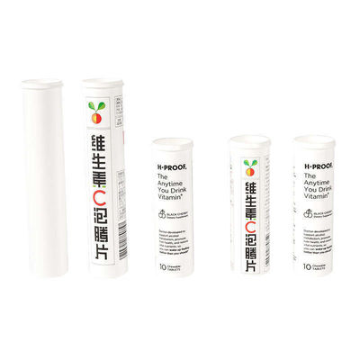 kopen Gepersonaliseerd logo kleur lege plastic buis voor vitamine C plus spuittabletten als afbeelding online vervaardiging