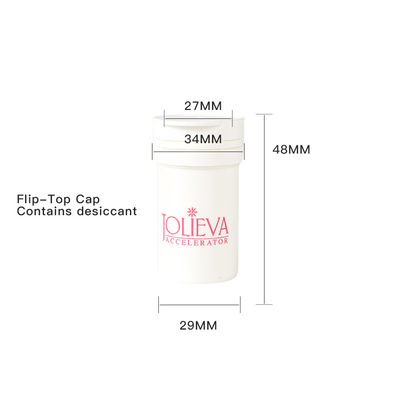48mm Height Flip-Top Lid With Desiccant Food Grade PP Plastic Effervescent Tablet Tubes