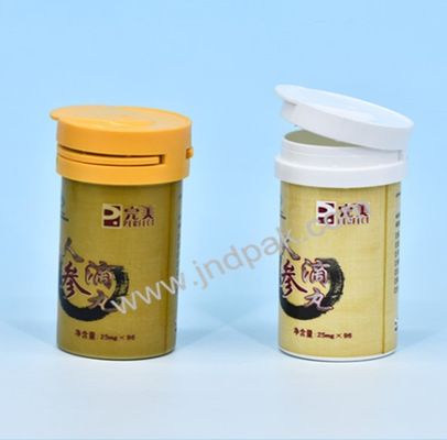 Verpakking van het geneesmiddel 48 mm Glucose-teststrookcontainer met droogmiddel deksel en flip cap