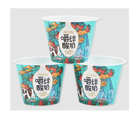 Wegwerpplasticbekers Custom logo cake yoghurt gelei dessert Plastic ijsbeker