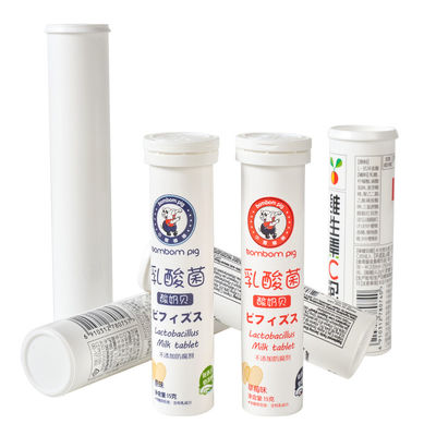 Op maat gemaakte PP Vitamine Tablet Effervescent lege plastic flessen Melk Tablet Tube met Flip