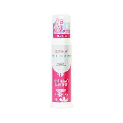 Press Pump Tandpasta Cherry Blossom Flavor voor volwassenen Tandenbleken en mondverzorging