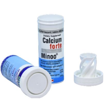 Effervescente tabletten Verpakkingsoplossing Pp Leeg Plastic oplosbaar Effervescent buis Tablet fles met droogmiddel cover IML