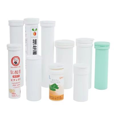 Gepersonaliseerd logo Voedingsmiddelen PP Matte oppervlak Handling Effervescent tablet fles voor Storag