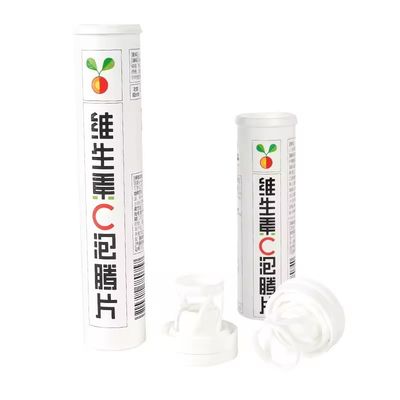 Voedsel PP op maat gemaakt Wit lange grootte lege effervescent tablet buisfles