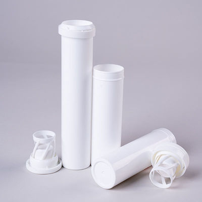 Draagbare PP-kraag spuitbuizen voor witte lange vitamine C-tabletten en meer in bulk