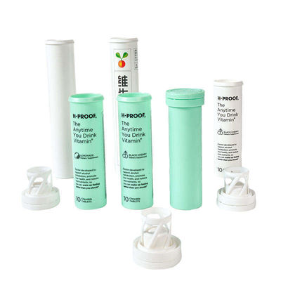 Op maat gemaakte PP gratis monster Plastic Vitamine lege spetterende tablet buis met dop