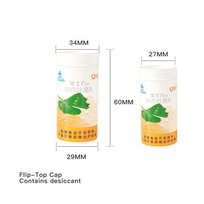PP-buizen met flip-top deksels voor de verpakking van bruisende tabletten