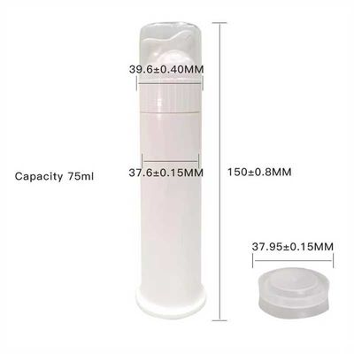 Aanpasbare kleur 75 ml tandpasta Plastic tubes luchtloze pompfles voor viskeus materiaal